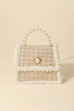 Load image into Gallery viewer, Fame Pearly Trim Woven Handbag
