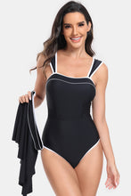 Load image into Gallery viewer, Contrast Trim Wide Strap Two-Piece Swim Set
