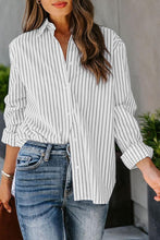 Load image into Gallery viewer, Striped Button Up Long Sleeve Shirt
