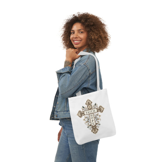 Faith Hope Canvas Tote Bag