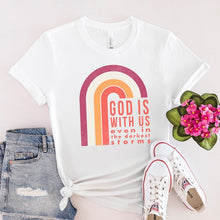 Load image into Gallery viewer, God Is With Us Rainbow Short Sleeve Graphic Tee
