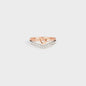 Knotted Heart Shape Inlaid Zircon Ring