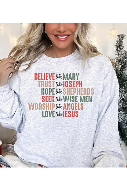 Believe Christmas Christian Sweatshirt