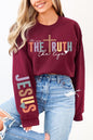 The Way Truth Sleeve Graphic Fleece Sweatshirts