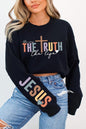 The Way Truth Sleeve Graphic Fleece Sweatshirts