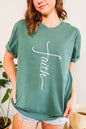 Faith Cross Easter Comfort Colors Graphic Tee