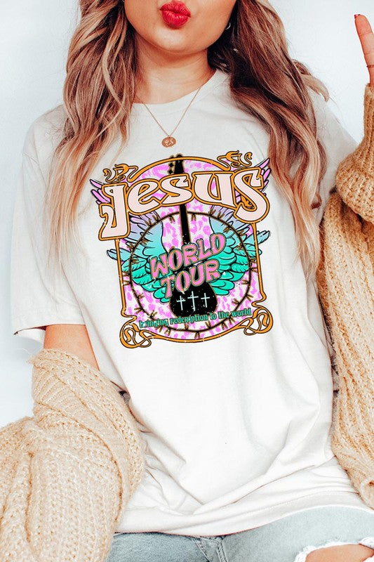 Jesus World Tour Christian Graphic T Shirts