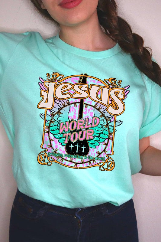 Jesus World Tour Christian Graphic T Shirts