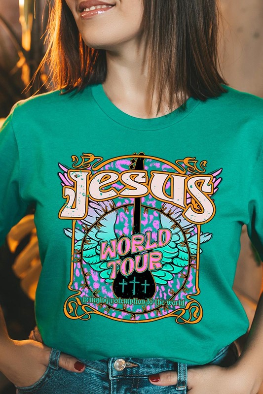 Jesus World Tour Christian Graphic T Shirts