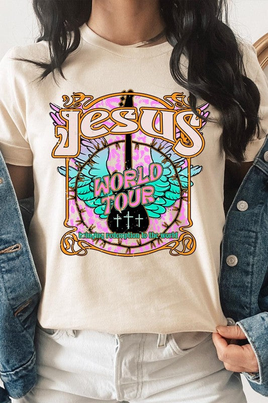 Jesus World Tour Christian Graphic T Shirts