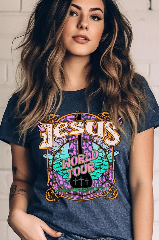 Jesus World Tour Christian Graphic T Shirts