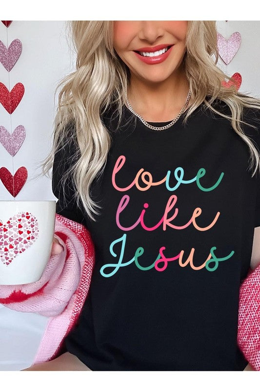 Colorful Love Like Jesus Graphic Tee