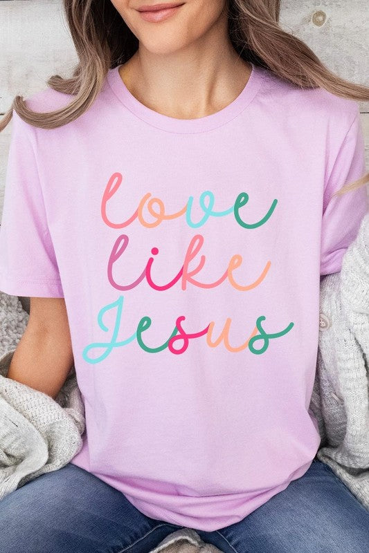 Colorful Love Like Jesus Graphic Tee