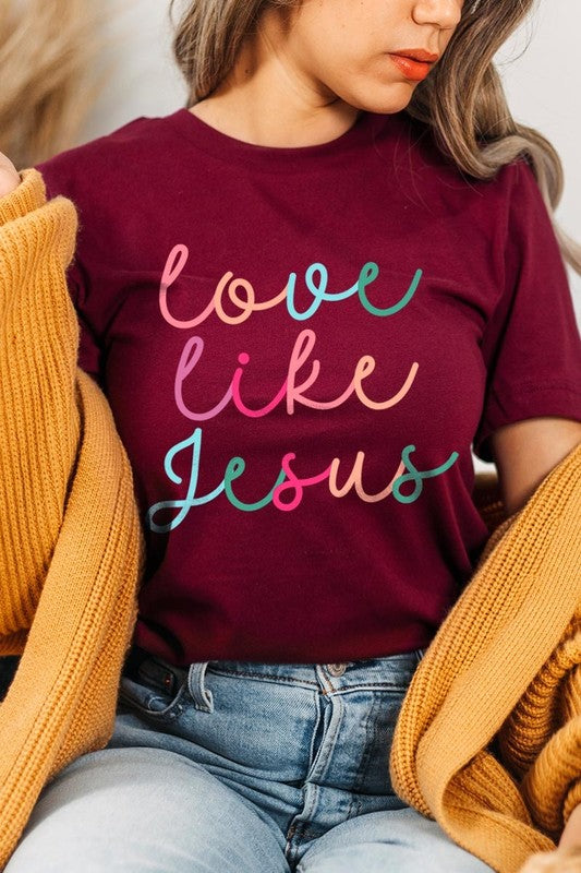 Colorful Love Like Jesus Graphic Tee