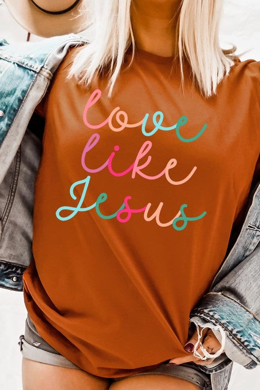 Colorful Love Like Jesus Graphic Tee