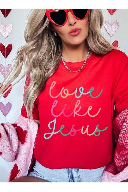 Colorful Love Like Jesus Graphic Tee