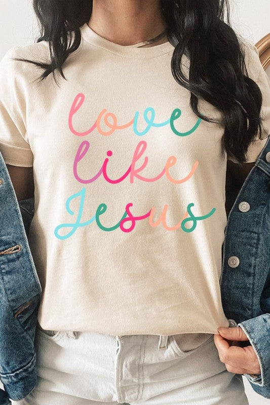 Colorful Love Like Jesus Graphic Tee