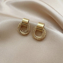 Load image into Gallery viewer, Alloy Gold-Plated Drop Earrings
