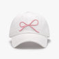 Bow Embroidered Cotton Baseball Cap