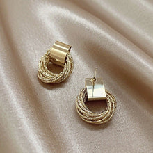 Load image into Gallery viewer, Alloy Gold-Plated Drop Earrings
