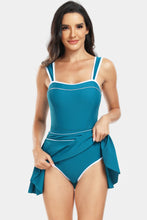 Load image into Gallery viewer, Contrast Trim Wide Strap Two-Piece Swim Set
