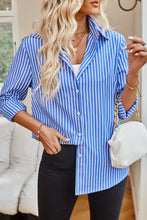 Load image into Gallery viewer, Striped Button Up Long Sleeve Shirt
