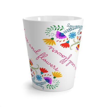 Jesus and Flowers Latte Mug