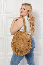 Load image into Gallery viewer, Justin Taylor Brunch Time Straw Rattan Handbag
