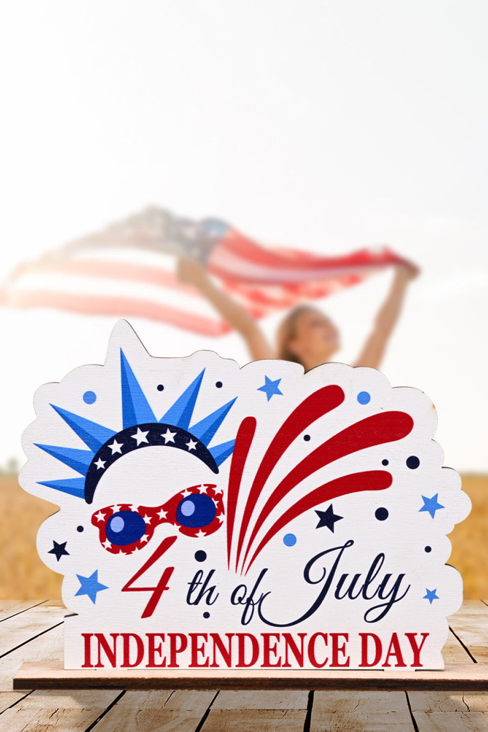 Independence Day Plywood Decor Ornament