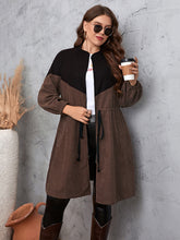 Load image into Gallery viewer, Two-Tone Dropped Shoulder Trench Coat
