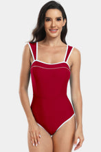 Load image into Gallery viewer, Contrast Trim Wide Strap Two-Piece Swim Set
