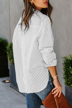 Load image into Gallery viewer, Striped Button Up Long Sleeve Shirt
