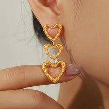 Load image into Gallery viewer, Titanium Steel Heart Earrings
