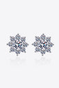 1 Carat Moissanite 925 Sterling Silver Flower Earrings