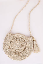 Load image into Gallery viewer, Tassel Straw Braided Strap Shoulder Bag
