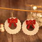 PU Leather Sequin Wreath Shape Earrings