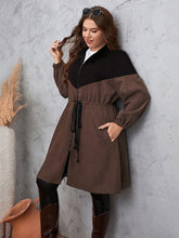 Load image into Gallery viewer, Two-Tone Dropped Shoulder Trench Coat
