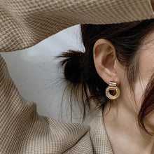 Load image into Gallery viewer, Alloy Gold-Plated Drop Earrings
