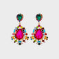 Teardrop Shape Rhinestone Alloy Dangle Earrings