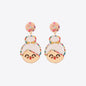 Rhinestone Alloy Mrs. Claus Earrings