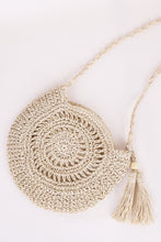 Load image into Gallery viewer, Tassel Straw Braided Strap Shoulder Bag
