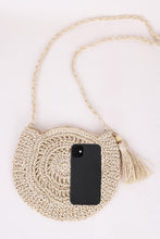 Load image into Gallery viewer, Tassel Straw Braided Strap Shoulder Bag
