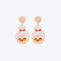 Rhinestone Alloy Mrs. Claus Earrings