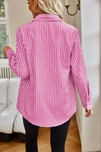 Load image into Gallery viewer, Striped Button Up Long Sleeve Shirt
