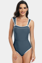 Load image into Gallery viewer, Contrast Trim Wide Strap Two-Piece Swim Set
