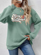 Christmas Letter Graphic Round Neck Sweatshirt