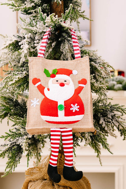 4-Pack Christmas Gnome Graphic Striped Gift Bag