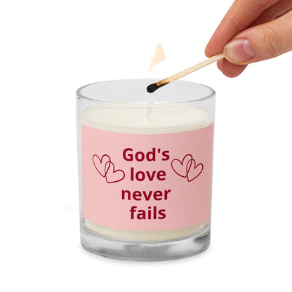 God's Love Never Fails Soy Wax Candle