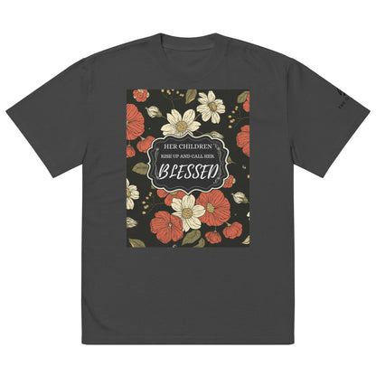 Her Children Call Her Blessed Oversized Christian T-shirt