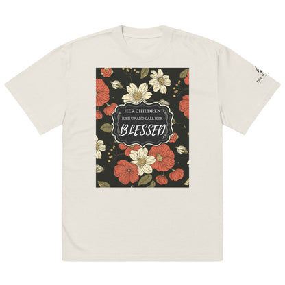 Her Children Call Her Blessed Oversized Christian T-shirt